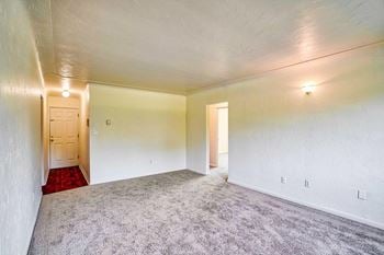 Carpeted living room & bedroom*